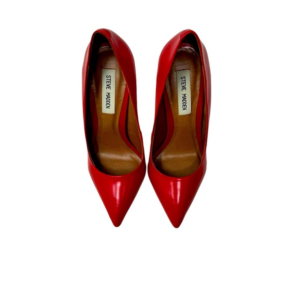 Steve Madden Red Pointed Toe Stiletto Heels - Picture 4 of 8